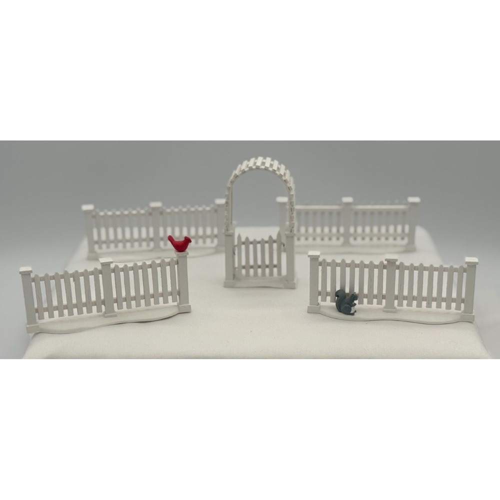 Department 56 Village White Picket Fence with Gate Set of 5 #52624